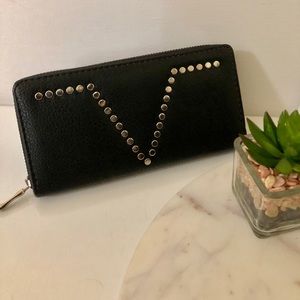 Black studded wallet NEW